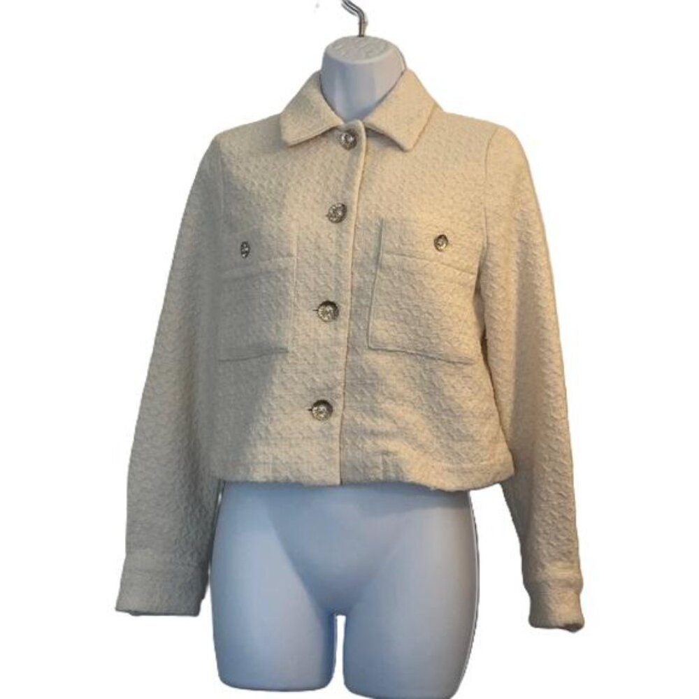 Zara Off-White Textured Jacket‎ NWOT, X-Small